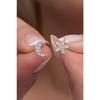 925 Sterling Silver Tiny Crescent Star Model Earrings