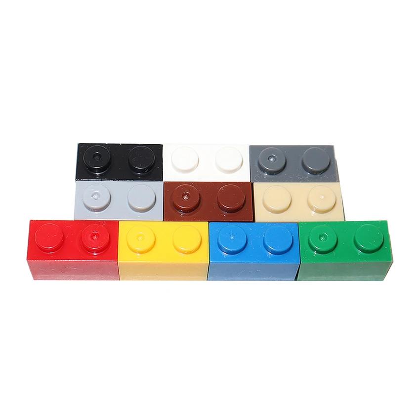 80 ШТ 3004 3065 Кирпичики 1x2 Точки Толстые Детали для Сборки MOC 1*2 Строительные Блоки DIY Образовательная Креативная Игрушка для Детей