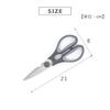 Takeda Corporation RH-20 Removable Kitchen Scissors, Gray, 20 x 8 x 1 cm, Washable and Removable
