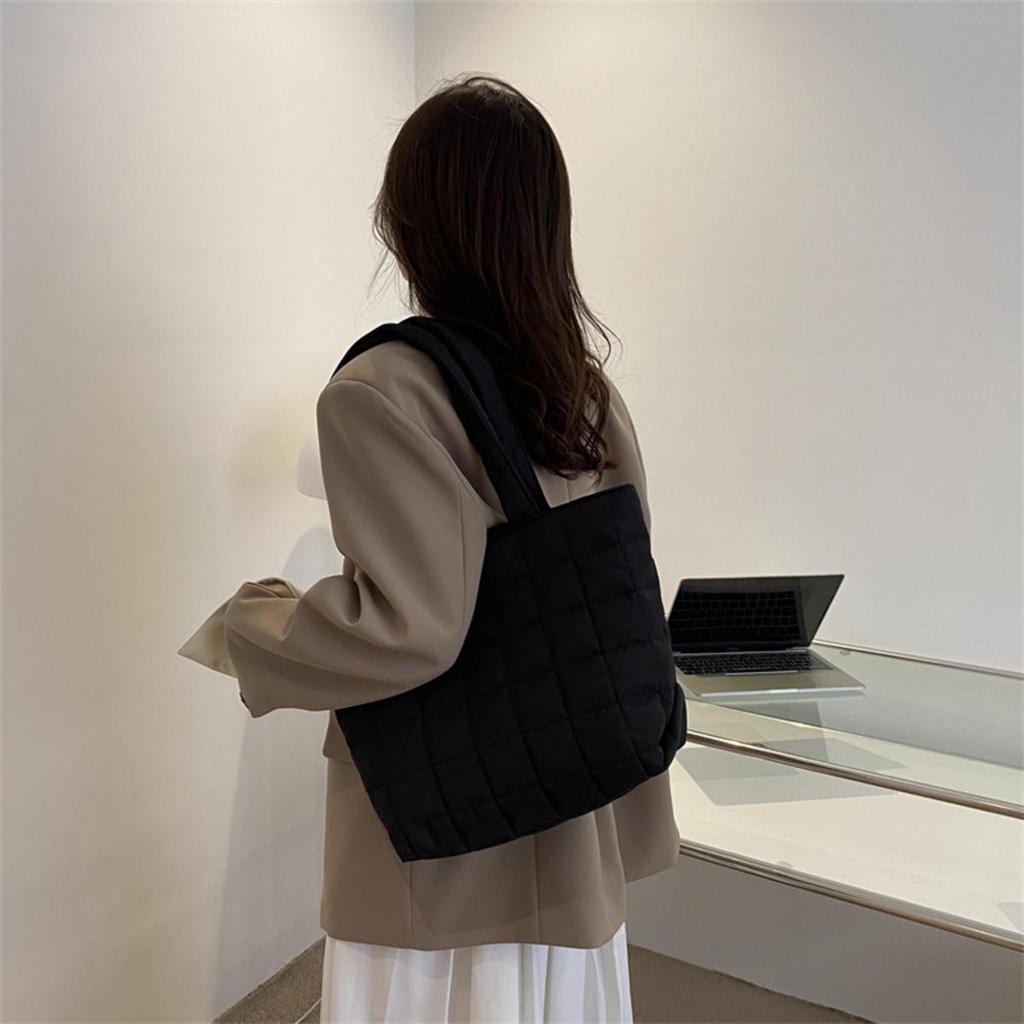 Зимняя наплечная сумка большой вместимости Женские однотонные сумки Повседневная сумка-шоппер для женщин Модная сумка с ручкой bolsa