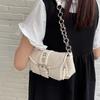 Mini Retro Round Chain Baguette Shoulder Bag
