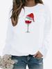 Autumn and Winter Women's Christmas Theme Printing Sweater Round Neck Long Sleeve Casual Sweatshirt Plus Size Top