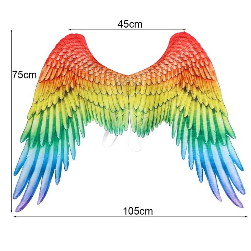 Non-Woven Feather Wings 3D Angel Wings Halloween Theme Party Cosplay Costume Accessories For Men Women