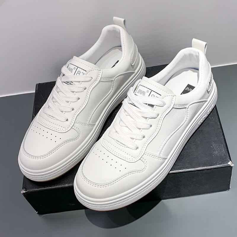Белые туфли из натуральной кожи на плоской подошве, женские новые стильные студенческие универсальные повседневные спортивные туфли с мягкой подошвой, трендовые