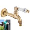 Wall Mounted Bathroom Mop Tap Vintage Brass Faucet Single Cold Water Tape for Kitchen Garden Washing Machine Water Faucet Tap