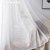 1PC NAPEARL 10-20% Blackout French Style Fresh Wave Bottom Lace Sheer Curtain for Living Room Bedroom Balcony Home Decor