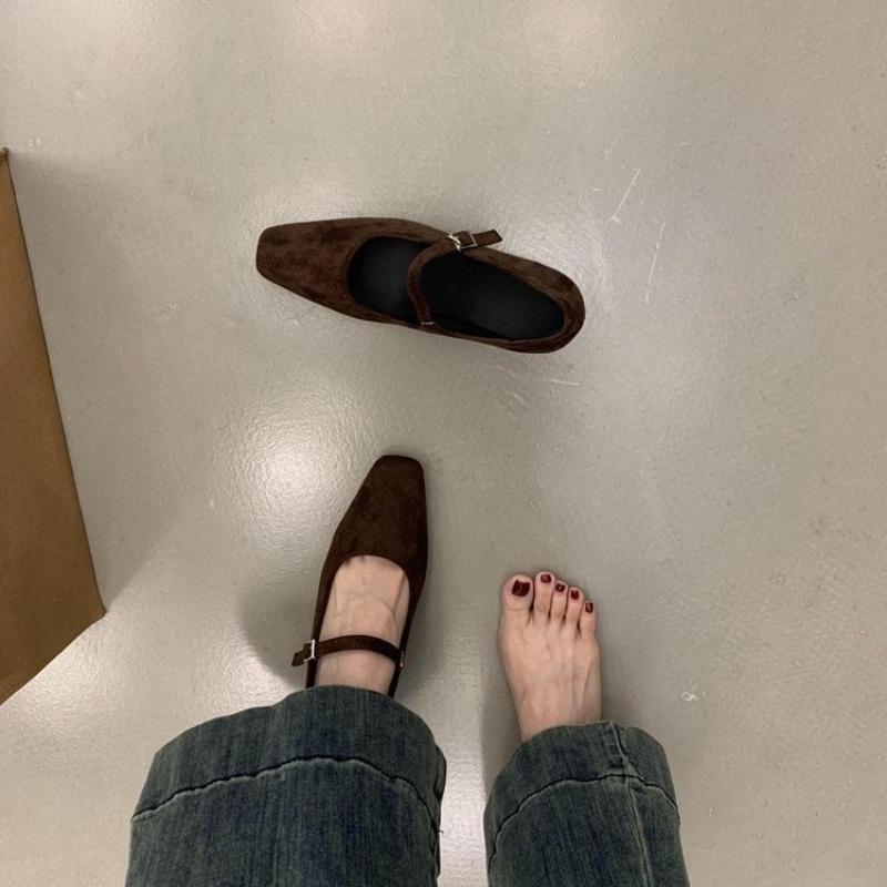 Ретро Бархатные Туфли Мэри Джейн Женские Туфли на Танкетке Весна Осень Новые Летние Юбка Вечерние Универсальные Для Поездок на Работу Туфли на Высоком Каблуке