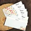 50-Pack Double-Sided Floral Recipe Cards Paper Kitchen Recipe Holder Ideal for Home Recipes Weddings Holiday Recipe Organizer for Christmas Halloween
