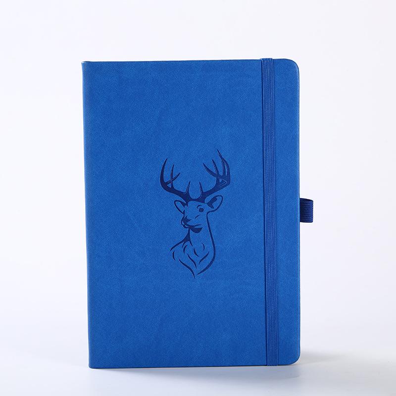 Customizable A5 Imitation Leather Diary with Simple Creative Pattern and Strap