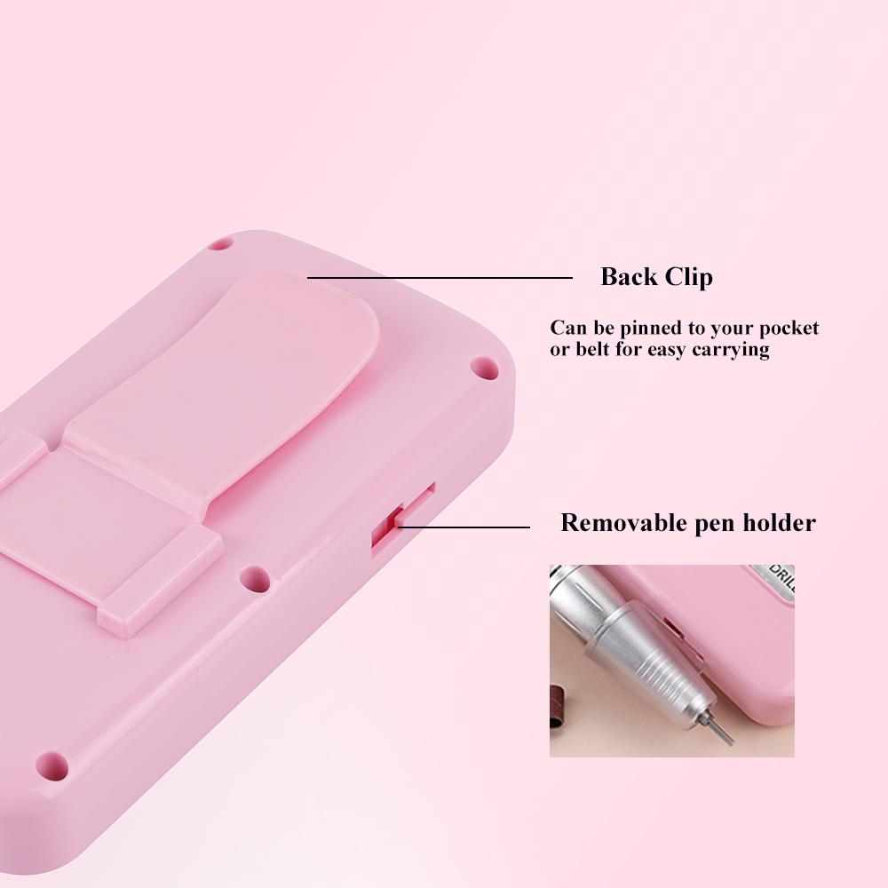 Профессиональная перезаряжаемая электрическая дрель для ногтей, 45000 об/мин, портативная беспроводная пилочка для удаления акриловых гелевых ногтей