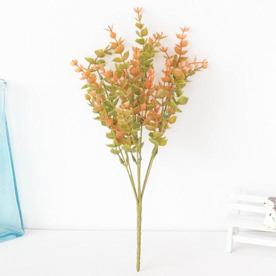 2 шт./компл. Осенний искусственный цветок, реалистичный поддельный лист эвкалипта, Хэллоуин, День благодарения, фестиваль урожая