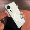Чехол для OPPO Reno8 T 5G Милый с подушками безопасности по углам Пастельный Матовый Магнитный Полуударопрочный Чехол для Телефона