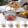 Floral Enameled Gas Water Kettle 2.5L Tea Jug Thickened Enamel Teapot  Gas Induction Cooker