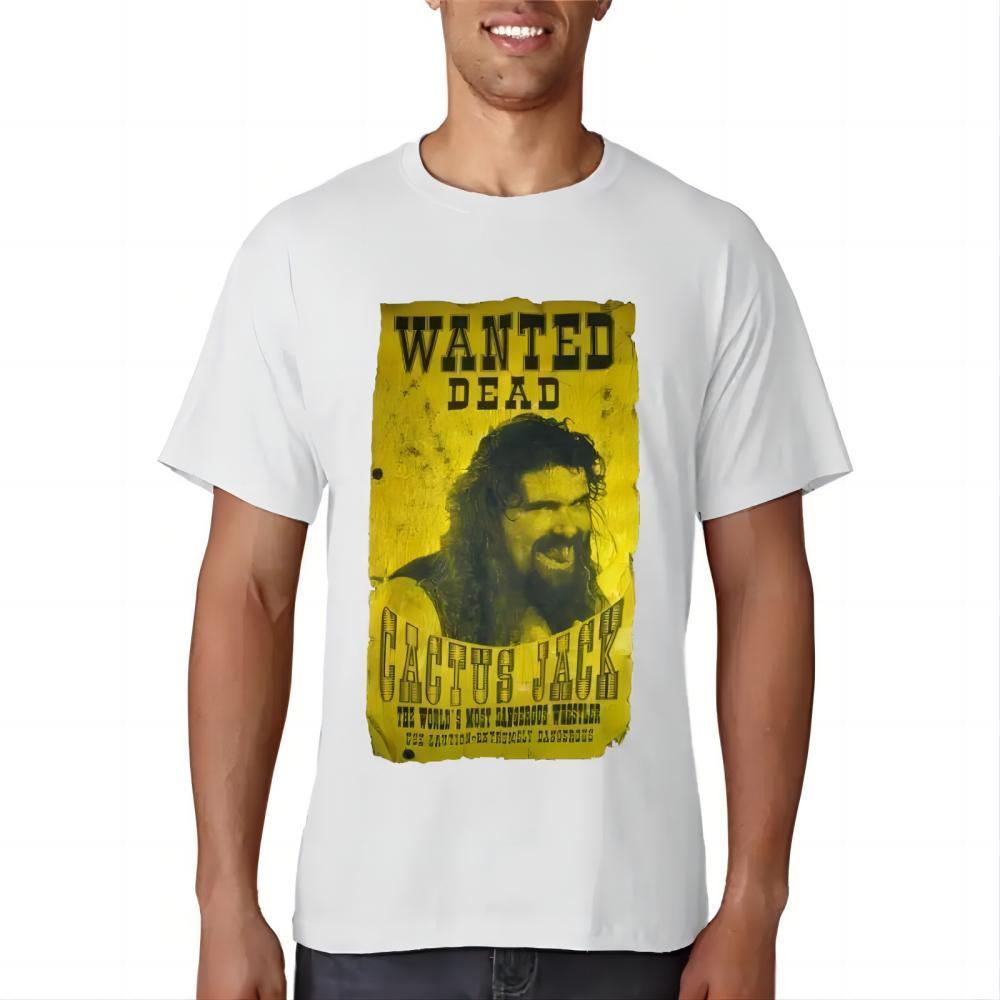 Cactus Jack Wanted Dead Wrestling T-Shirt