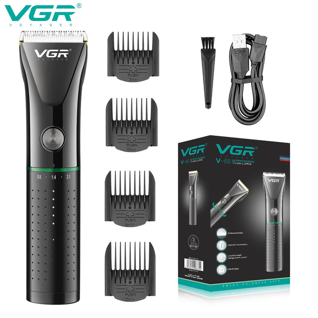 VGR V-661 Новая машинка для стрижки волос с металлическим корпусом, триммер для волос для домашнего использования, режущая насадка, долгий срок службы батареи, машинка для стрижки с масляной головкой, электрическая бритва для дома