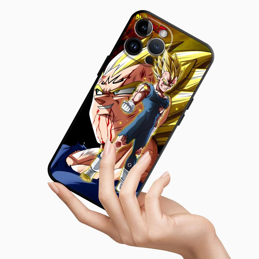 Крутой чехол Dragon Ball Saiyan Vegeta для iPhone 12 Mini 7 6s 13 Pro 11 16Pro Max XR 14 XS X 16e 8 Plus SE 15 Мягкий чехол