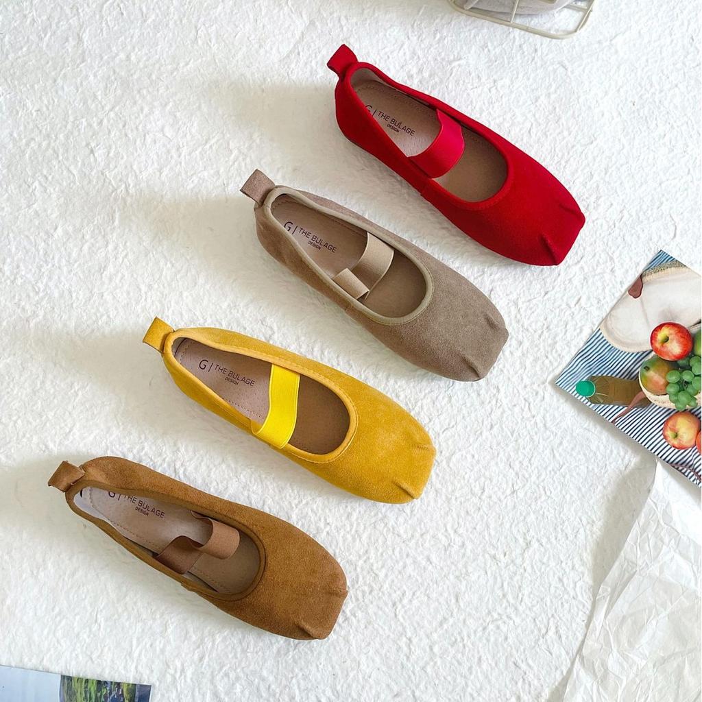 2025 Spring and Autumn New Fashion Versatile Flat Bottom Retro Little Red Single Shoes Fairy Shoes Summer Ballet