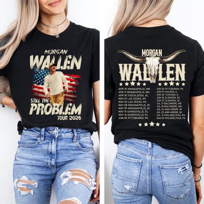 Летняя модная футболка 2026 года Morgan Wallen Still the Problem Tour 2026 Удобная футболка, Футболка Morgan Wallen в стиле кантри, Подарок для фаната Morgan Wallen
