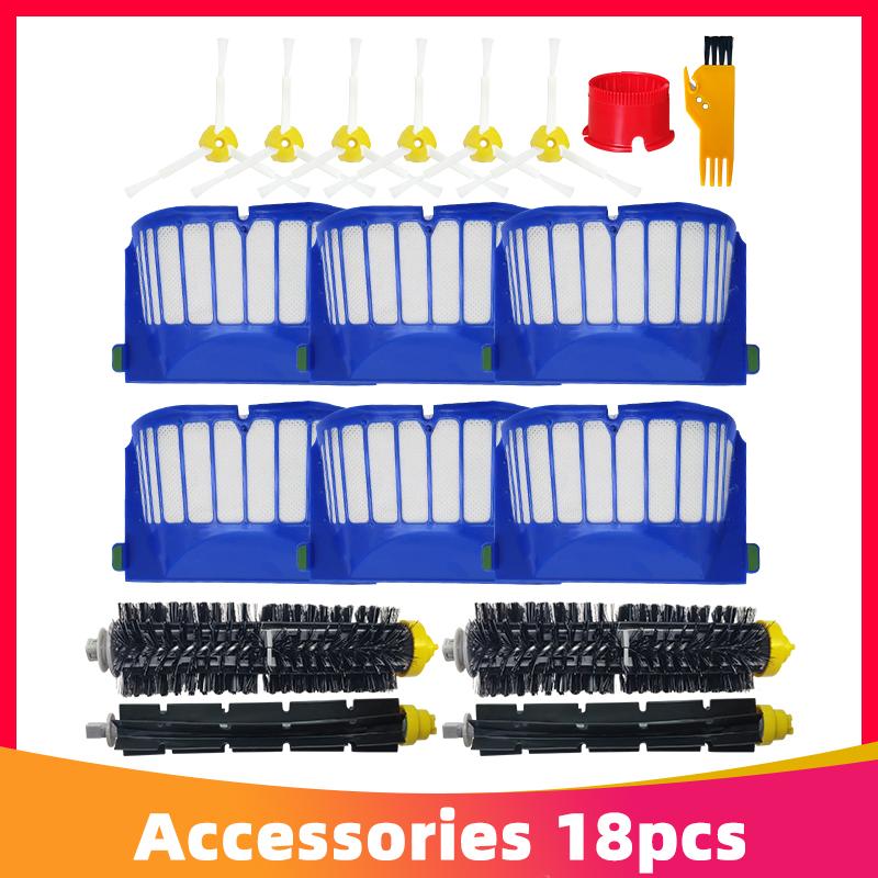For iRobot Roomba 600 Series 615 664 671 690 691 694 650 660 685 Robot Vacuum Cleaner Main Brush Side Brush Hepa Filter Parts