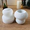 A Top Quality DIY Mushroom Candle Holder Base Silicone Mold Gypsum Aromatherapy Candle Decoration Desktop Ornament Resin Mold