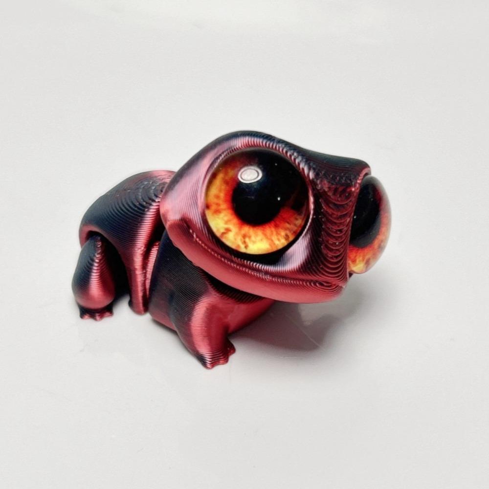 Cute Big Eyes 3D Printed Frogs Ornament Realistic Cartoon 3D Printed Frog Model Figurine Handicraft 3D Printed Frog Children