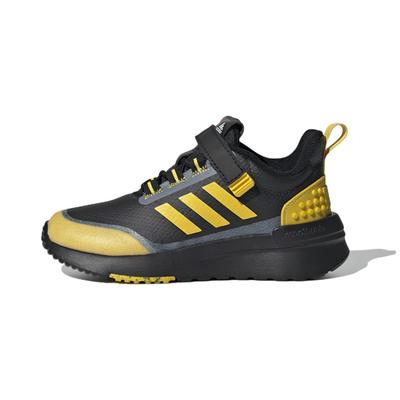 Детские кроссовки LEGO x Racer Tr Shoes J, износостойкие, низкие, для бега, черные с желтыми вставками, GW4002