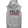 Polo Хлопковый безрукавный жилет с капюшоном с логотипом-буквой Мужские жилеты 710794935-002
