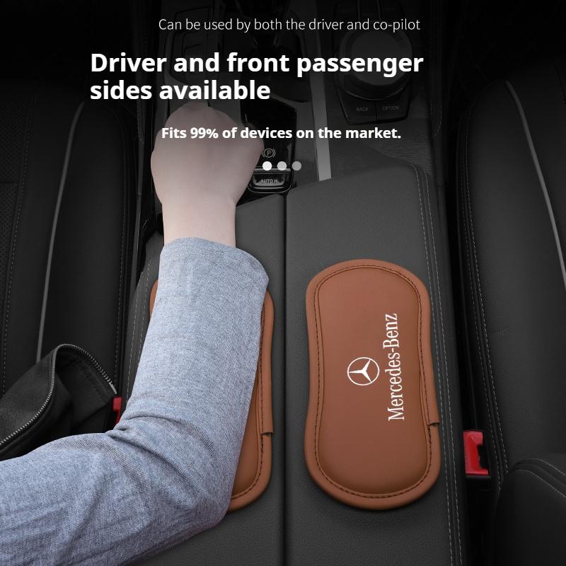 AJBR2 Leather car knee pads car center console leg pads for Mercedes Benz AMG C E S GLE CLC class W204 W203 W205 W124 W221 W213 W212