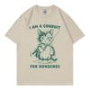 I Am A Conduit For Nonsense Funny Cat Meme Tshirt Unisex Unisex Fashion Vintage T Shirt Summer Casual Loose Short Sleeve Tshirts