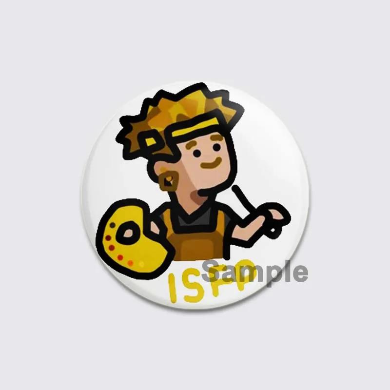 32/44/58 мм 58 мм 16 значков типов личности MBTI значок психологии ручной работы из жести броши нагрудный значок для рюкзака одежда подарочный аксессуар