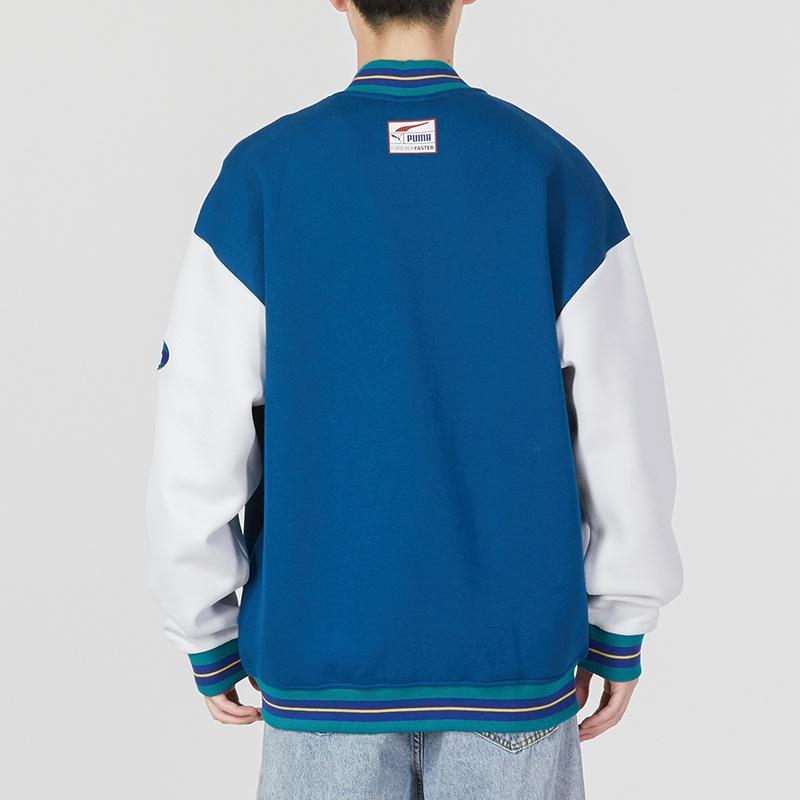 PUMA FW23 Baseball Jacket Unisex Blue 677373-45