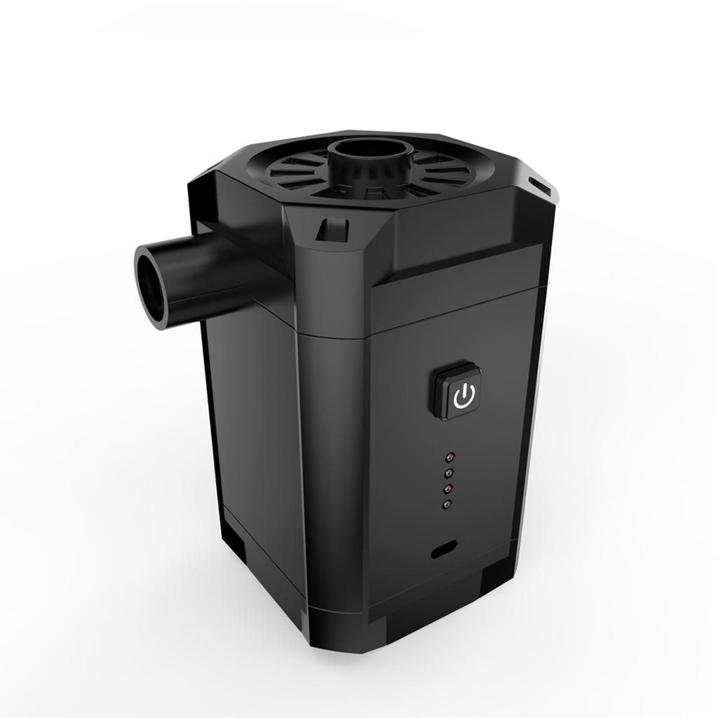 Портативный воздушный насос Беспроводной электрический воздушный компрессор Насос для накачивания и сдувания с 3 насадками и индикатором батареи