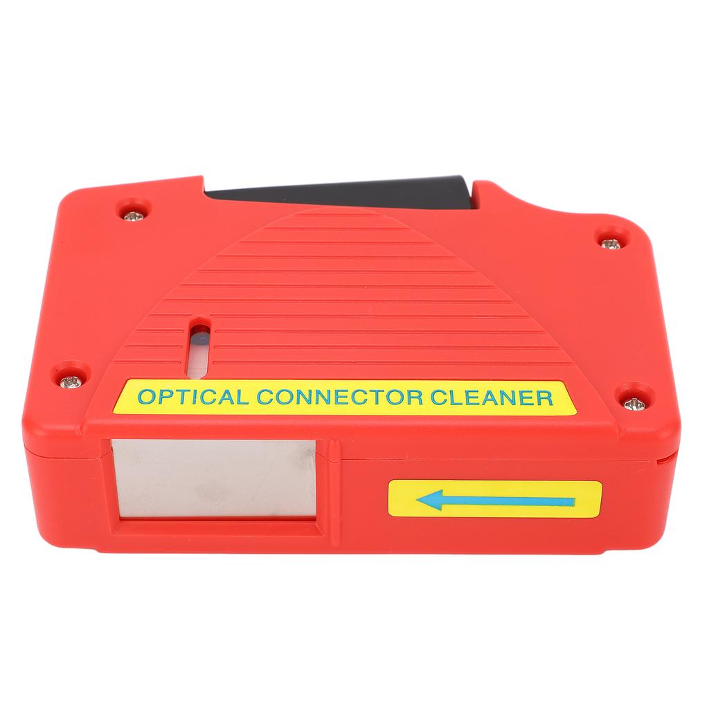 Red Optical Fiber Cleaning Box Compact Lightweight SC FC LC ST Fiber Optic End Connector Cleaner