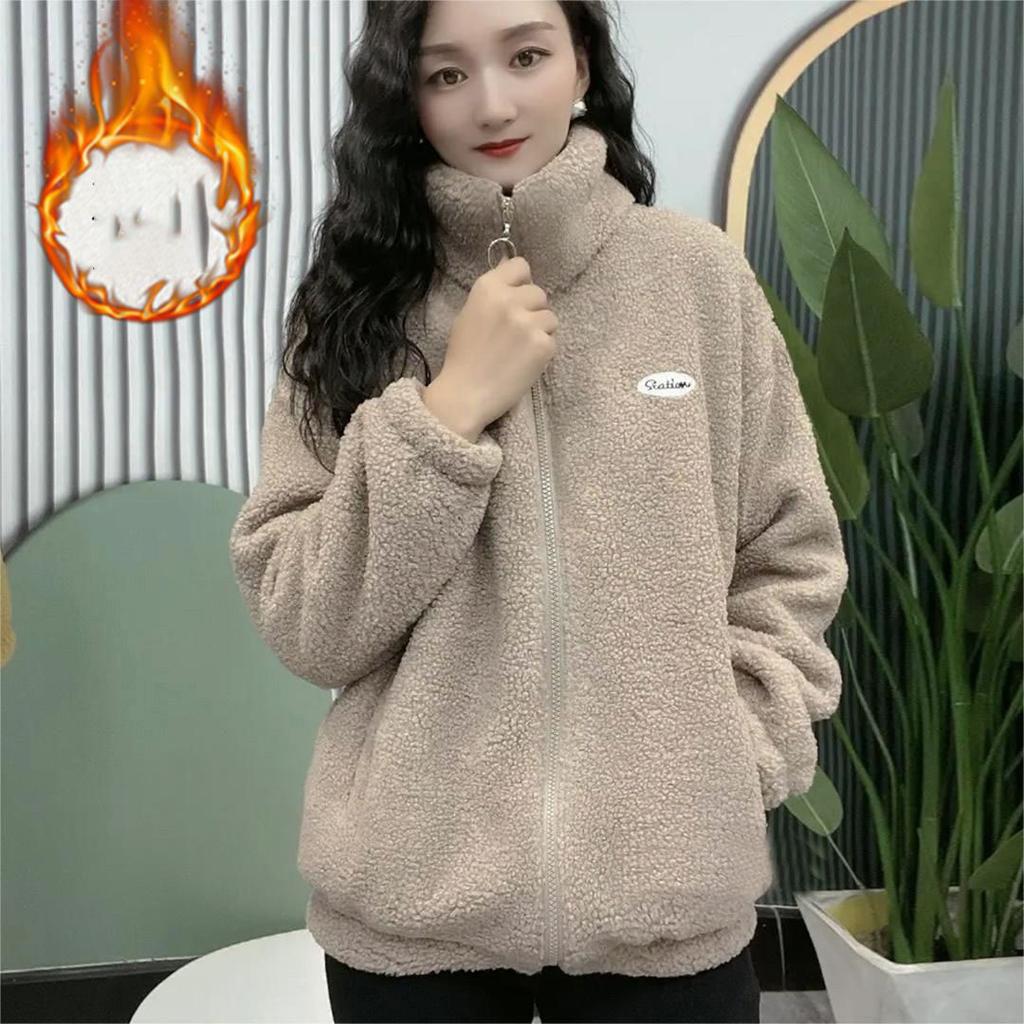 Зимнее женское пальто из овечьей шерсти, бархатная хлопковая куртка, женское пальто, утолщенное, теплая женская верхняя одежда, одежда для мам, большие размеры