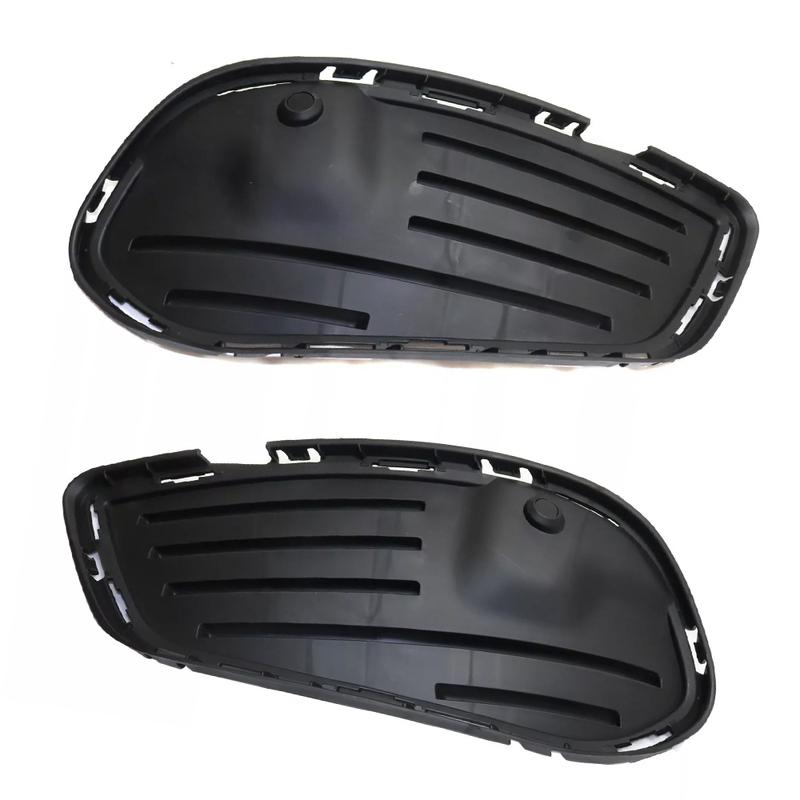 2pcs Front Bumper Fog Lamp Grille Cover Glossy Black Parts For Mercedes Benz C300 C400 C43 C450 2015-2018 2058854123 2058854023