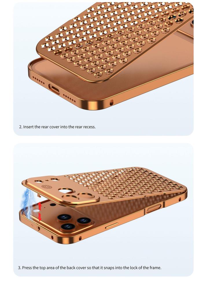 Алюминиевый чехол для iPhone 17 Pro Max с ароматерапией и теплоотводом