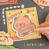 30 Sheets/Pack Ins N Times Posted Sticky Memo Pad Mini Capybara Special-shaped Sticky Note  Planner