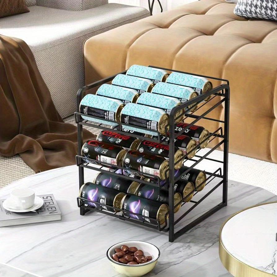1 шт., стеллаж для хранения банок, органайзер для банок с кока-колой, пивом, напитками, многоуровневая прокатка, настольные стеллажи для хранения холодильника