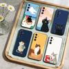 Милый кот Забавный чехол для телефона Samsung Galaxy A73, A21s, A22, A31, A52, A53, A71, A41 Мягкий черный корпус