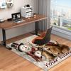 1PC Custom Name Winter Snowman And Cow Theme Floor Mat Ideal for Living Room, Game Rooms, Office, Bedroom,Floor Mat Playful Design150