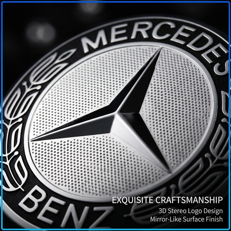 AABIG1 4PCS Car Wheel Center Hub Cap Covers Auto Rim Cover Emblem For Mercedes Benz W203 W204 W211 W210 W124 AMG W202 W220 CLA W212