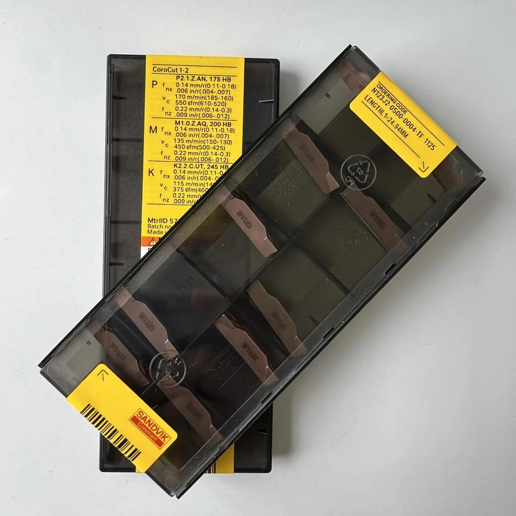 Original Sandvik / N123J2-0500-0004-TF 1125 /CNC Lathe Carbide Blade Tool 10 Pcs