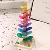 Toddler Wooden Falling Leaves Marble Run Game - Leaf Tower Ball Drop Educational Toy