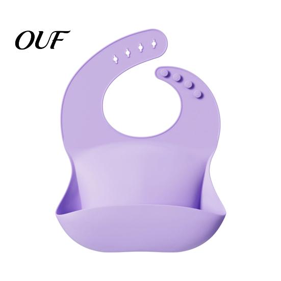 Comfortable Bibs for Sensitive Skin Silicone Baby Bib, Waterproof Soft Adjustable Feeding Durable 6 Months to 3 Years Large Pocket Food Catch