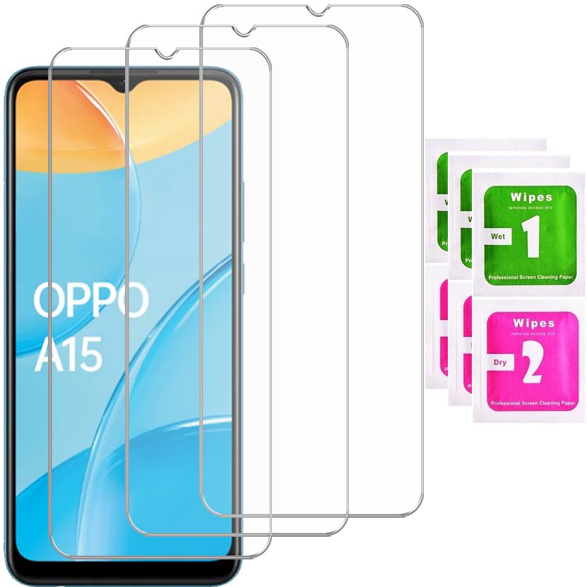 3x TEMPERED GLASS FOR OPPO A15 GLASS 9H | 3-PACK