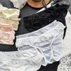 Девочка Лето Чистый Сладкий Сексуальный Кружево Ледяной Шелк Хлопок Треугольник В Ластовице Трусики