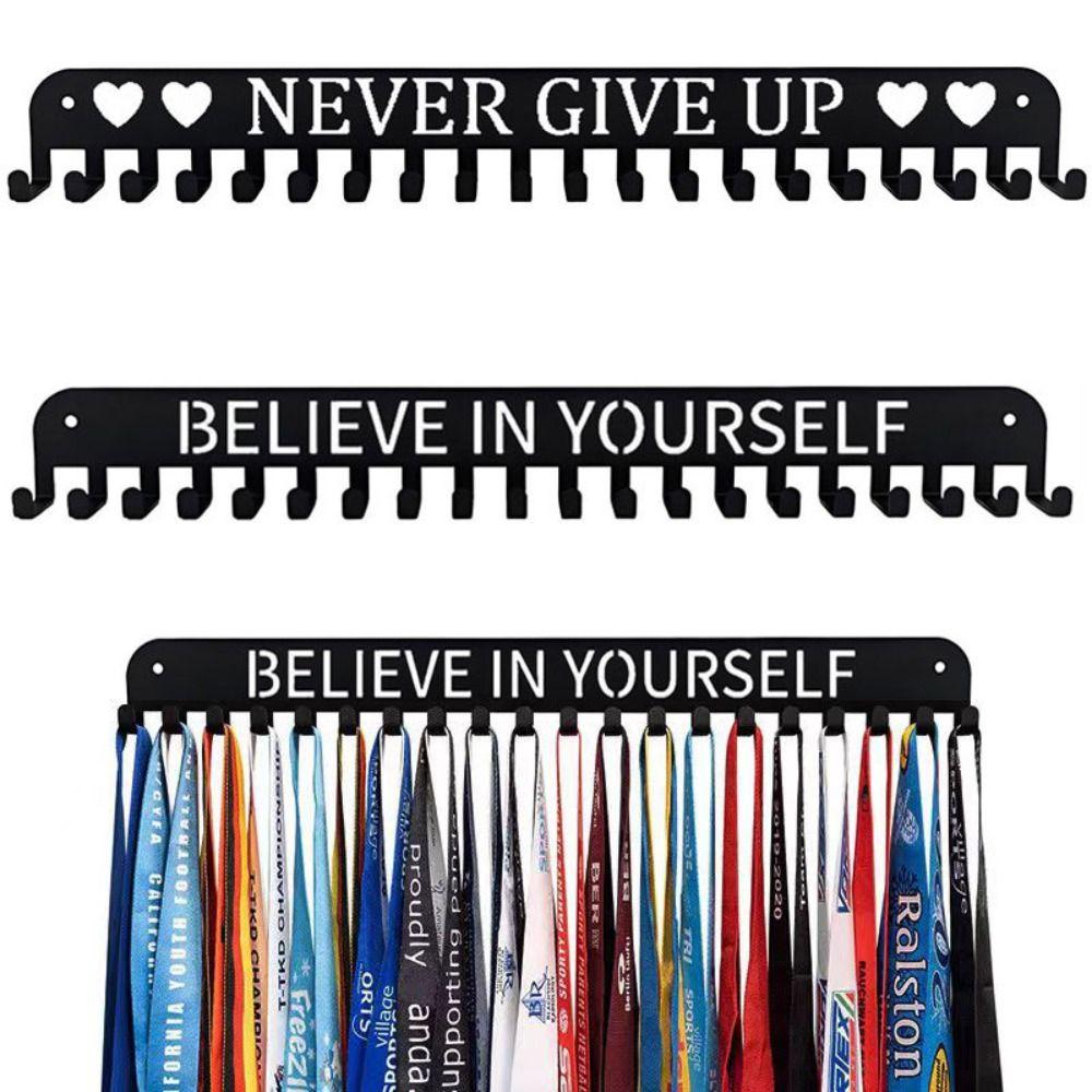 20 Hooks Medal Display Rack Sturdy Medal Hook Wall Decor Award Hanger Holder Sports Award