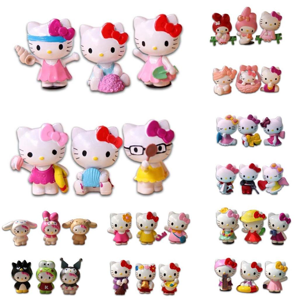 Очаровательный набор из 6 шт. Хелло Китти Куроми Sanrio Милые Куклы Аксессуары Для Коллекционеров