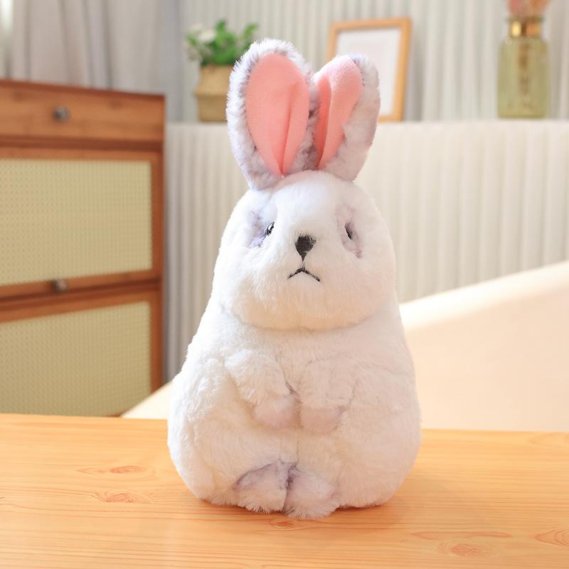 Soft Realistic Rabbit Animal Plush Stuffed Toy Doll Home Decoration Decor Cute Baby Child Companion Enlightenment Gift