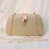 Crossborder Trend Metal Leaf Evening Bag With Lock Closure For Formal Events